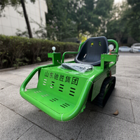 Véhicule d'attraction électrique sur chenilles pour 2 personnes (parent-enfant), type char, pour usage commercial en parcs, places publiques et lieux de divertissement en extérieur