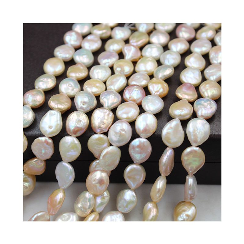 13-14mm Gros point fort En Forme de Bouton De Perles Baroques D'eau Douce Naturelle Perle Accessoires