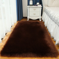 Tapis de sol et tapis de salon en fausse laine pour chambre à coucher, canapé-lit, tapis d'appoint, fournis directement par l'usine