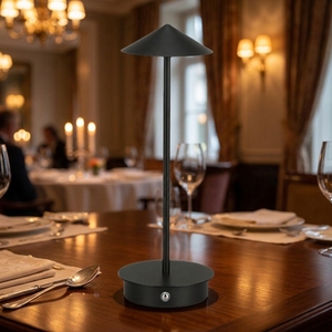 Lámpara de Mesa Táctil Portátil de Diseño Moderno, de Aluminio Puro, Impermeable, con Batería, para Decoración de Restaurantes y Hoteles de Lujo - Product Image 2