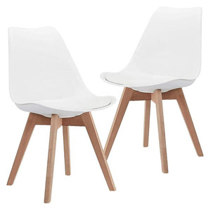 Wholesale Modern Plastic Cushion Seat Home Furniture Chairs Tulip Plastic Dining Chairs for Sale