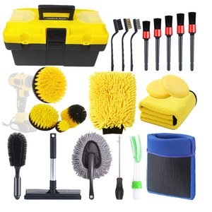 Accesorios para Auto, Kit de Limpieza para Auto, <span class=keywords><strong>Cepillo</strong></span> de Lavado, Juego de Cepillos de Detallado, Herramienta de Limpieza, <span class=keywords><strong>Cepillo</strong></span> para Limpiar Ruedas - Product Image 5