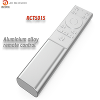 Control Remoto Universal de Aleación de Aluminio Ble Voice RCT5015 de 15 Teclas con Código de Aprendizaje para Proyector, TV y Automatización del Hogar a través de 2.4G