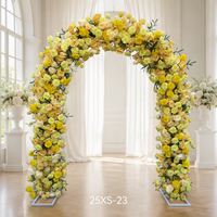 Nouvelle Arche de Mariage Élégante avec Fleurs Artificielles, Décoration de Scène en Plastique de 200 cm, Arrangement Floral de Bienvenue pour Salle de Mariage