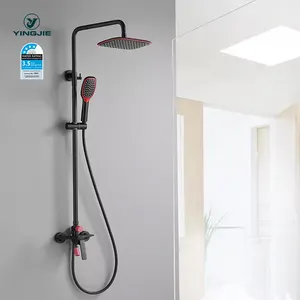 Moderner Kupfer-Einzel badezimmer griff Thermostat kopf Einzel wasserfall Dusch set Wand dusche