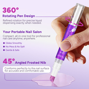 Stylo à cuticules 4 en 1 Tivlon, outil de soin des ongles, logo personnalisé, stylo poussoir à cuticules en céramique pour hydrater et renforcer les ongles - Product Image 6