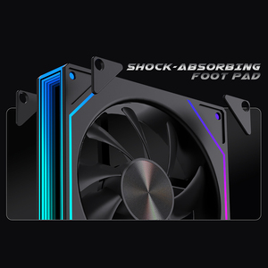 Lovingocool RGB Hot Bán Đen Khung Pwm CPU Làm Mát Nhiệt Độ Thông Minh Điều Khiển Máy Tính Bộ Vi Xử Lý 120Mm Trường Hợp Fan - Product Image 4