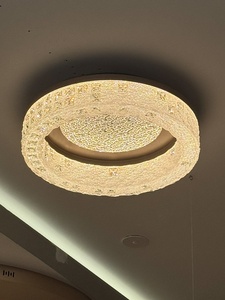 Lámpara de Araña LED de Cristal Acrílico Suspendida de Lujo Moderno Serie NVC Moon Ring para Sala de Estar y Entrada, Iluminación de Alta Gama - Product Image 5