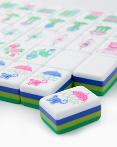 Oh My Mahjong - Fichas de Mahjong Jasmine Estilo Bosque Fresco Verde, Juego de Fichas de Mahjong Jasmine Americanas para Entretenimiento Familiar - Product Image 2