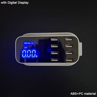 Super Chargeurs Utilitaires pour Téléphones Portables avec Affichages Numériques, Puissance Réelle 55W, 8 Ports USB