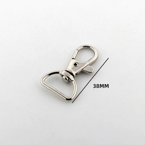 Fermoir à homard en métal argenté, fermoir pivotant large, cordon de sécurité, mousqueton, porte-clés pour clés, sacs à main - Product Image 3