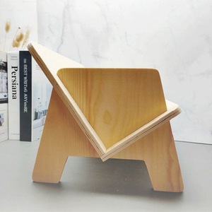 Wooden X-shaped Modern Simplicity <strong>Small</strong> <strong>Bookshelf</strong> for Office Use CD Book Magazine Storage - Product Image 4
