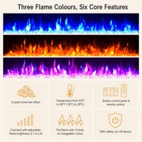 Cheminée électrique décorative autoportante à 3 couleurs avec effet de flamme artificielle, meuble TV pour la maison et l'hôtel