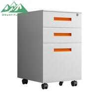 Armoire de rangement en métal portable à 3 tiroirs contemporaine pour le bureau à domicile, classement de documents