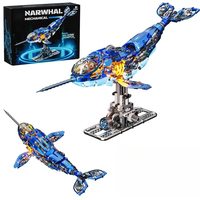 Meiji 13155 2026 Nouveau Kit de Modélisme MOC Animaux Marins Mécaniques Présentoir de Bureau Cadeaux d'Anniversaire pour Adultes Ensembles de Blocs de Construction 1228 Pièces