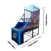 Machine d'arcade de basket-ball de rue en métal personnalisable pour intérieur, à monnayeur, 110/220V, jeu sportif personnalisable, espagnol, anglais