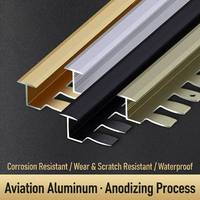Revêtement de sol décoratif en alliage d'aluminium moderne de 0,8 mm d'épaisseur, motif arête de poisson, finition anodisée, durable et facile à poser