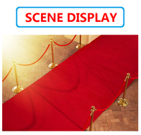 Polyester non tissé de petit pain de poinçon d'aiguille de tapis d'exposition de plaine rouge pour épouser le tapis utilisé d'intérieur ou extérieur de cérémonie d'événement.
