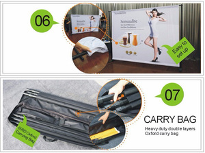 Support <span class=keywords><strong>d</strong></span>'affichage pop-up pliable à écran large à prix réduit pour stand de salon professionnel et publicité - Product Image 6