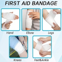 Pansement en gaze stérile en coton médical PBT pour le soin des plaies, bandage pour les mains, pansement pour les chevilles, les genoux
