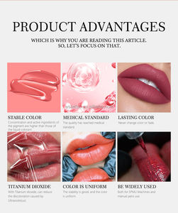 Encre de <span class=keywords><strong>tatouage</strong></span> à sourcils Lushcolor en gros Micro Pigment semi-permanent Encre de <span class=keywords><strong>tatouage</strong></span> à micropigmentation de couleur cosmétique - Product Image 2