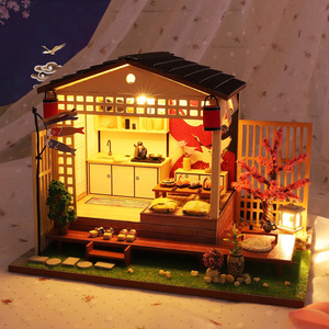 Kit de Nook à Livres en Bois en Gros, Miniature de Jardin Sakura Tatami Japonais à Faire Soi-Même, Maison de Poupée Artisanale Orientale avec LED, Stock en Gros, Cadeau - Product Image 6