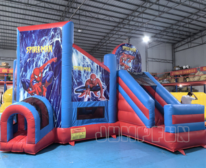 6X5 mètres tunnel entrée gonflable spider man château <span class=keywords><strong>basket</strong></span>-ball <span class=keywords><strong>Spiderman</strong></span> gonflable videur - Product Image 2