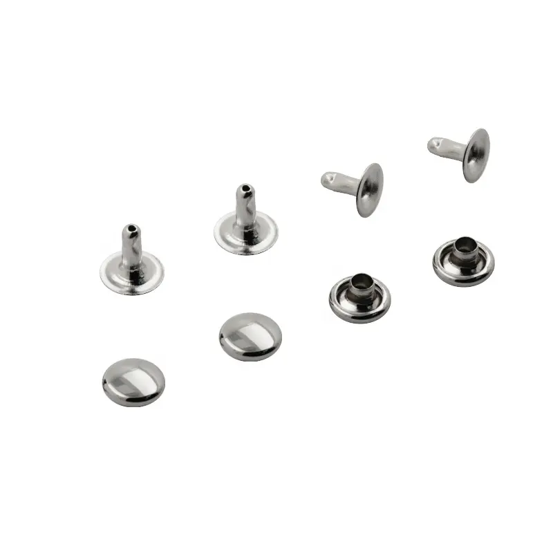 Decorative round head studs 6 mm silver color iron rivets for clothing shirt garment