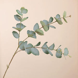 Eucalipto Artificial Flor del hogar Planta verde Flor Arte Decoración Ramo Rama única Hoja de dinero peluda - Product Image 5