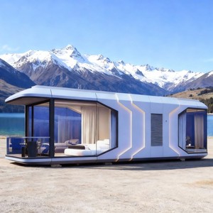 Casa Móvil de Lujo Personalizada de 20 Pies/40 Pies, Casa Prefabricada para Exteriores, Fácil Instalación, Casa Cápsula Espacial - Product Image 1