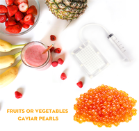 Fabricant de caviar en acier inoxydable 96 trous avec tube et cuillère, design minimaliste écologique pour la cuisine moléculaire