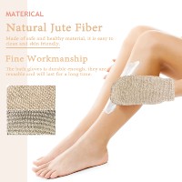 Gant de bain exfoliant en jute naturelle, gant de douche écologique en fibre de jute pour éliminer les peaux mortes, spa à domicile