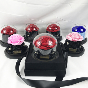 Set Regalo di Rose Stabilizzate Fatte a Mano Junio, Decorazione Floreale per Natale e San Valentino, Lunga Durata, Grado A, 8-9cm - Product Image 1