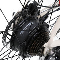 Vélo électrique tout-terrain TXED 27,5 pouces, 7 vitesses, fourche à suspension, freins à disque mécaniques en alliage, batterie 13 Ah