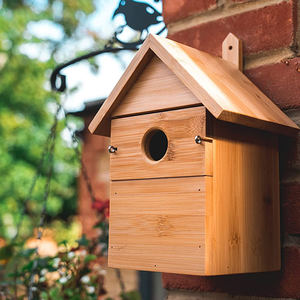 Massief Quadrate Bamboe Vogelhuisje & Nestkast 32Mm Gat Winddicht Huisdier Huis Voor Vogels - Product Image 4