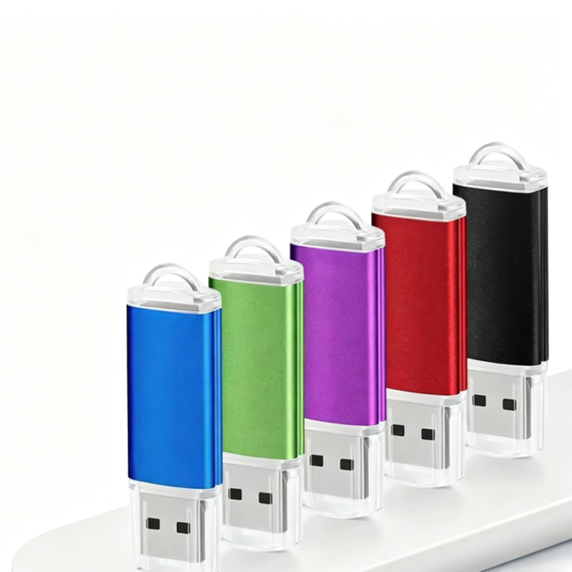 Wholesale Custom Colorful USB 2.0 16GB Aluminum Alloy Flash Drive with LED Light New for Business Use