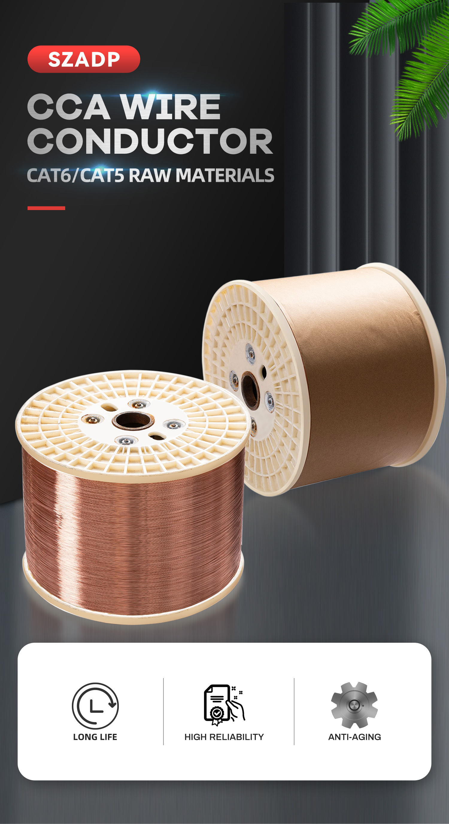 Electrical Industry CCAM CCA Copper Clad Aluminum Wire 0.58mm 0.6mm