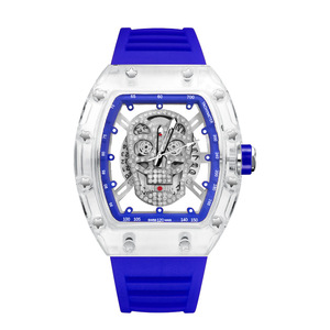 Orologio Intelligente da Uomo di Alta Qualità <span class=keywords><strong>e</strong></span> alla Moda, Vendita Calda, Design Trendy con Motivo a Botte di Vino Trasparente <span class=keywords><strong>e</strong></span> Testa Fantasma - Product Image 2