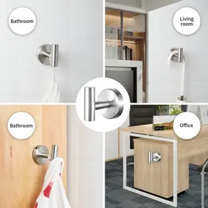 Großhandel Wand montage Edelstahl Bad Handtuch haken Single Robe Hook Hut und Kleider haken