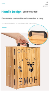 Organizer da Scrivania Verticale in Legno con 36 Scomparti, Supporto per Telefono, Accessorio Multifunzionale - Product Image 4