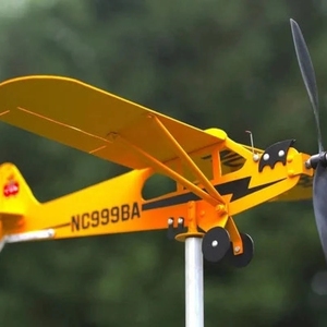 J3 Cub <span class=keywords><strong>Girouette</strong></span> d'avion <span class=keywords><strong>Moulin</strong></span> <span class=keywords><strong>à</strong></span> <span class=keywords><strong>vent</strong></span> métallique <span class=keywords><strong>Girouette</strong></span> de jardin d'avion d'extérieur - Product Image 4