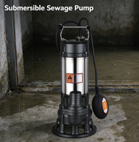 Pompe à eaux usées submersible en acier inoxydable avec système de découpe, 4 pouces, 3 CV, câble de 7 m, pour systèmes d'évacuation des eaux usées municipales et hôtels