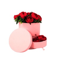Boîte ronde en céramique de qualité supérieure, emballage cadeau, décoration florale en velours de porcelaine colorée, gaufrée, laminée mate, revêtement UV