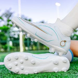 Chaussures <span class=keywords><strong>de</strong></span> <span class=keywords><strong>football</strong></span> à tige haute pour compétition professionnelle, en cuir synthétique, durables pour l'entraînement - Product Image 3