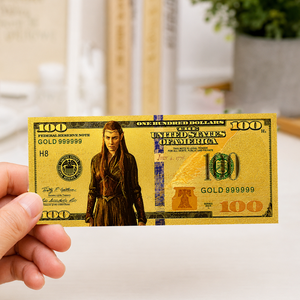 Uang Kertas Fantasi Berlapis Emas -100 Dolar Koleksi Bahan PET Dua Sisi Karakter Mirip Elf Pahlawan Muda Hadiah Dekorasi Rumah - Product Image 3