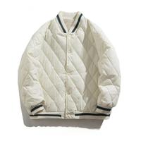 Tous les blousons bombardiers pour hommes personnalisés Diamond Quilted Fall Winter Rib Varsity Lightweight Coat