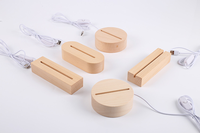 Hojas de acrílico transparente DIY tablero de mensajes de acrílico en blanco acrílico escritura libre tablero de mensajes led alimentado por USB con base de madera