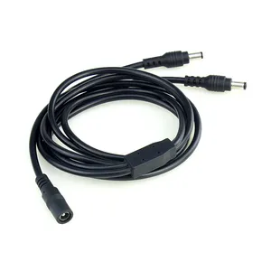 Cavo di alimentazione cc da 5.5*2.5mm femmina a 2 vie cavo adattatore Splitter di alimentazione maschio 5.5*2.5