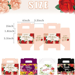 <span class=keywords><strong>Feliz</strong></span> Día DE LA MADRE Bolsas de regalo de papel Mejor mamá Favor de fiesta de cumpleaños Caja de regalo Regalos florales Galletas Cupcake Mango Caja del Día de la madre - Product Image 5
