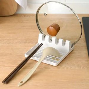 Single-Tier Multi-Functional Waterproof Modern <b>Plastic</b> <b>Kitchen</b> Storage Rack PP Material Injection Scoop Pad Holder Spoon Shelf - Product Image 4
